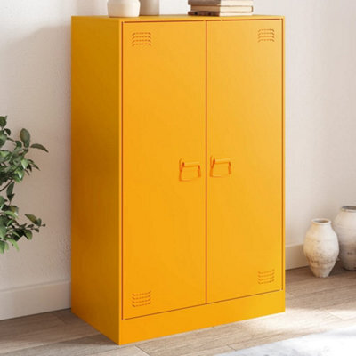 Berkfield Sideboard Mustard Yellow 67X39X107 Cm Steel - image 1