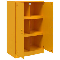 Berkfield Sideboard Mustard Yellow 67X39X107 Cm Steel - thumbnail 7