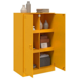 Berkfield Sideboard Mustard Yellow 67X39X107 Cm Steel - thumbnail 4