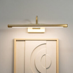 Valuelights Alana Brushed Gold Ip44 Bathroom Living Room Integrated Led Picture Wall Light - thumbnail 2