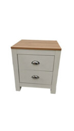 Kosy Koala Two-Drawer Bedside Table Cabinet Wooden Top Nightstand White Bedroom Furniture Small Space Storage End Table - thumbnail 1
