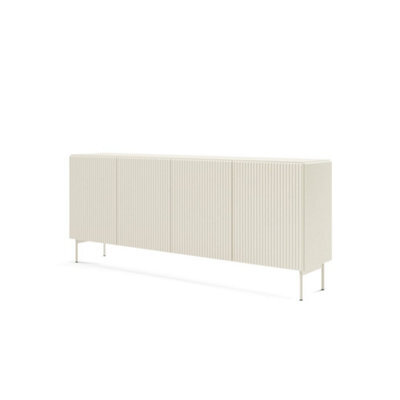 Arte Muti Sideboard Cabinet 195 Cm In Cashmere - Warm Wide Storage With Textured Push-To-Open Design - image 1