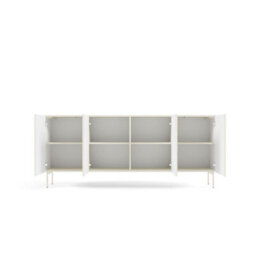 Arte Muti Sideboard Cabinet 195 Cm In Cashmere - Warm Wide Storage With Textured Push-To-Open Design - thumbnail 4