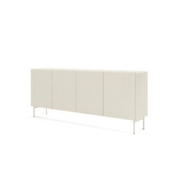 Arte Muti Sideboard Cabinet 195 Cm In Cashmere - Warm Wide Storage With Textured Push-To-Open Design - thumbnail 1