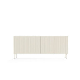 Arte Muti Sideboard Cabinet 195 Cm In Cashmere - Warm Wide Storage With Textured Push-To-Open Design - thumbnail 3
