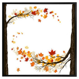 "Andrew Lee Autumn Trees (Picutre Frame) / 20X20"" / Brown" - thumbnail 2