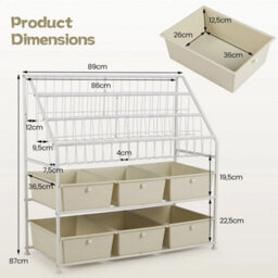 5-Tier Storage Organizer Metal Rack Shelf - thumbnail 2
