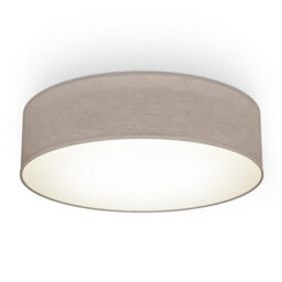 B.k.licht Taupe Grey Fabric Shade Ceiling Light 2Xe27 Lamp (Dia)38Cm