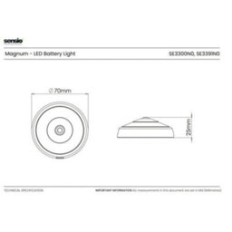 Sensio Magnum Se3300N0 Rechargeable Led Cabinet Light, 4200K Cool White, Pir Sensor, 100 Lm - thumbnail 4