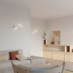 Luminosa Lighting Luminosa 1 Light Ceramic Flush Wall Light White, E27 - thumbnail 8
