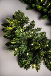 Shatchi Imperial Pine Green W/warm White Leds Christmas Christmas Garland - thumbnail 4