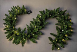 Shatchi Imperial Pine Green W/warm White Leds Christmas Christmas Garland - thumbnail 1