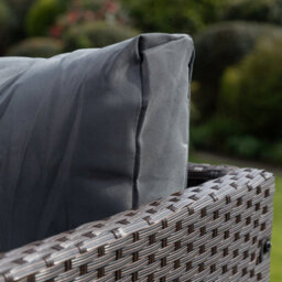 Aleria Left Hand Facing Rattan Corner Sofa And Table - Grey - thumbnail 8