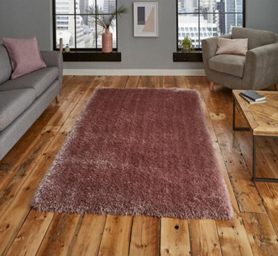 Handmade Modern Plain Shaggy Easy To Clean Rug For Bed Room Living Room And Dining Room-150Cm (Circle) - image 1