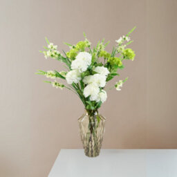 Pegdev - Pdl - Pack Of 6 Artificial Larkspur Stems 80Cm Silk Flowers In White For Home Or Displays - thumbnail 3