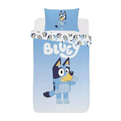 Bluey Wave Duvet Set Blue/white (Single) - image 1
