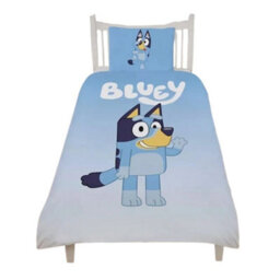 Bluey Wave Duvet Set Blue/white (Single) - thumbnail 2