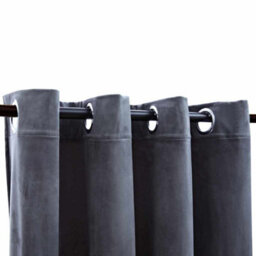 Walplus Blackout Curtains With Rings 2 Pcs Velvet Anthracite 140X245 Cm - thumbnail 3