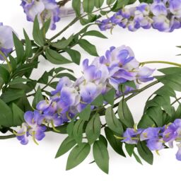 Candlelight 1800mm Floral Unlit Garland - Green & Lilac - thumbnail 3