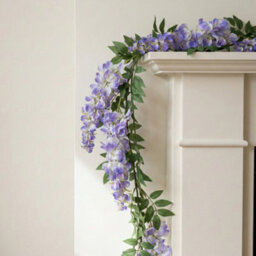 Candlelight 1800mm Floral Unlit Garland - Green & Lilac