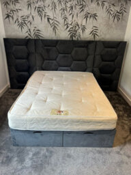 Stratus Interiors Windsor Hexagonal Design Extra Wide Headboard Bed Frame - Add Professional Assembly & Delivery- Super King - No Storage Type - thumbnail 4