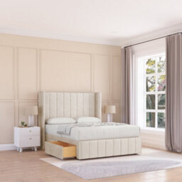 "Sloomy Melbourne Plush Memory Foam Bed Set ,no Drawers, Mattress & 54"" Wingback Headboard With 12"" Footboard - Super King" - thumbnail 1
