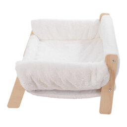 Thehotsale Wooden Frame Pet Sofa With Removable Cover 56Cm W X 45Cm D X 27Cm H, White - thumbnail 3