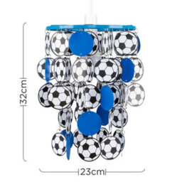 Valuelights Football Blue Ceiling Shade And Bulb (D)23Cm - thumbnail 4
