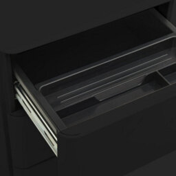 Vidaxl Mobile File Cabinet Black 30X45X59 Cm Steel - thumbnail 8