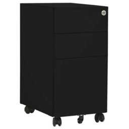 Vidaxl Mobile File Cabinet Black 30X45X59 Cm Steel - thumbnail 1