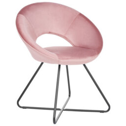 Beliani Dining Chair Rachel Velvet Pink