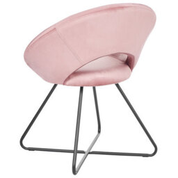 Beliani Dining Chair Rachel Velvet Pink - thumbnail 5