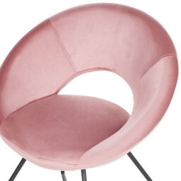 Beliani Dining Chair Rachel Velvet Pink - thumbnail 6
