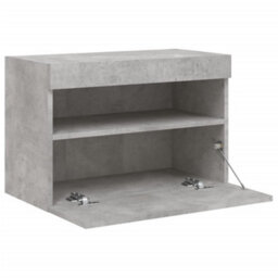 Berkfield Durable Tv Wall Cabinet With Led Lights Concrete Grey 60X30X40 Cm - thumbnail 8
