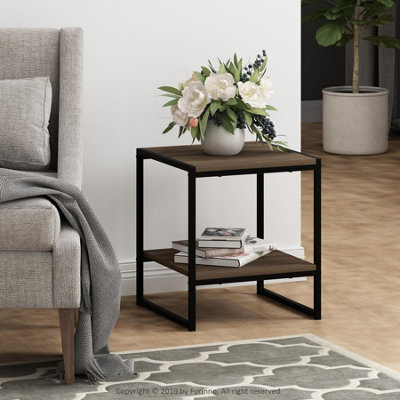 Walplus Camnus Contemporary End Table For Living Rooms, French Oak Grey Finish - image 1