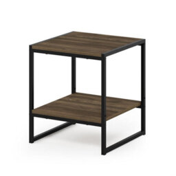 Walplus Camnus Contemporary End Table For Living Rooms, French Oak Grey Finish - thumbnail 2
