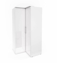 Arte Optima 16 Corner Wardrobe In Sleek White - Spacious & Stylish, H2170mm W1090mm D630mm - thumbnail 1