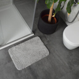 Allure Bath Fashions Shaggy Microfibre Bath Mat Non-Slip 40 X 60Cm - Light Grey - thumbnail 3