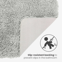 Allure Bath Fashions Shaggy Microfibre Bath Mat Non-Slip 40 X 60Cm - Light Grey - thumbnail 7