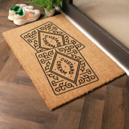 Artsy Doormats Two Custard Creams Coir Doormat (90X60Cm) - thumbnail 2