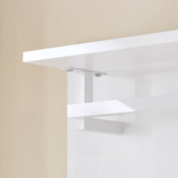 Sobuy Fhk36-W, Wall Coat Rack Wall Shelf Wall Panel Wardrobe Panel With 4 Hooks High Gloss,white,w100Xd21.5Xh70 - thumbnail 5