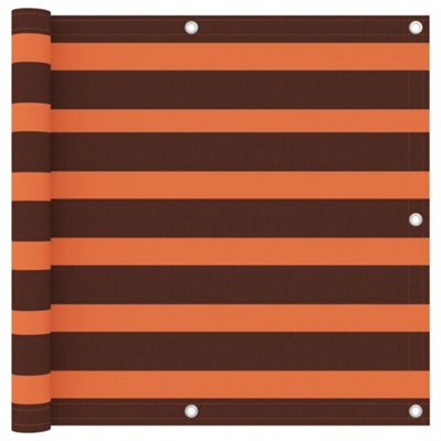 Berkfield Balcony Screen Orange And Brown 90X300 Cm Oxford Fabric - image 1