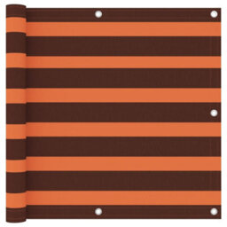 Berkfield Balcony Screen Orange And Brown 90X300 Cm Oxford Fabric