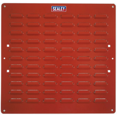 2 Pack Red Louvre Wall Mounted Storage Bin Panel - Durable 500 X 500mm Warehouse Tray - image 1