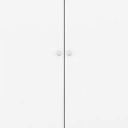 2 Door Wardrobe Denver White Gloss Bedroom Storage - thumbnail 7