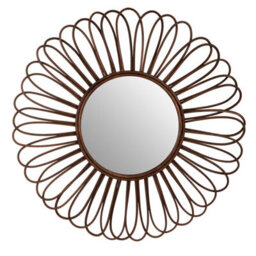 Orsina Batu Rattan Black Circular Wall Mirror - thumbnail 6