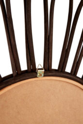 Orsina Batu Rattan Black Circular Wall Mirror - thumbnail 3