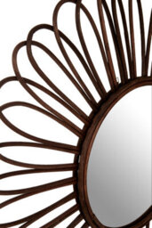 Orsina Batu Rattan Black Circular Wall Mirror - thumbnail 5