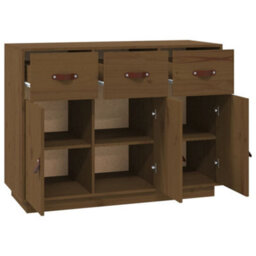Berkfield Sideboard Honey Brown 100X40X75 Cm Solid Wood Pine - thumbnail 5