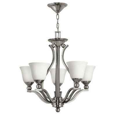 Elegant 5 Bulb Brushed Nickel Chandelier Pendant Light For Modern Interiors - image 1